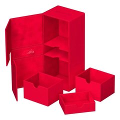 Spēļu kāršu uzglabāšanas kaste Ultimate Guard Twin Flip`n`Tray 266+, sarkana cena un informācija | Galda spēles | 220.lv