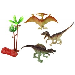 Dinozauru figūru komplekts ar piederumiem LeanToys, 8gab цена и информация | Игрушки для мальчиков | 220.lv