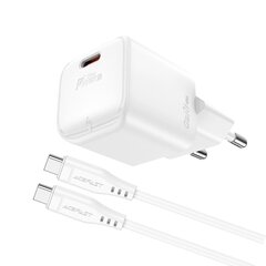 Acefast A73 Mini PD 20W GaN wall charger + USB-C cable - white цена и информация | Зарядные устройства для телефонов | 220.lv