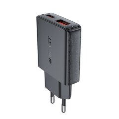 Acefast A69 PD 30W GaN USB-A USB-C wall charger - black цена и информация | Зарядные устройства для телефонов | 220.lv