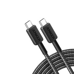 Anker cable Anker 322 USB-C to USB-C 1.8m black цена и информация | Кабели для телефонов | 220.lv