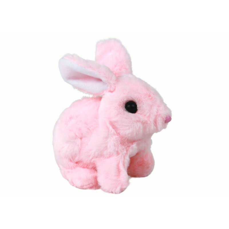 Interaktīva plīša rotaļlieta Rabbit, rozā, 15 cm cena un informācija | Mīkstās (plīša) rotaļlietas | 220.lv