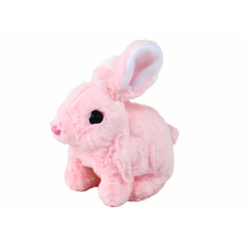 Interaktīva plīša rotaļlieta Rabbit, rozā, 15 cm cena un informācija | Mīkstās (plīša) rotaļlietas | 220.lv