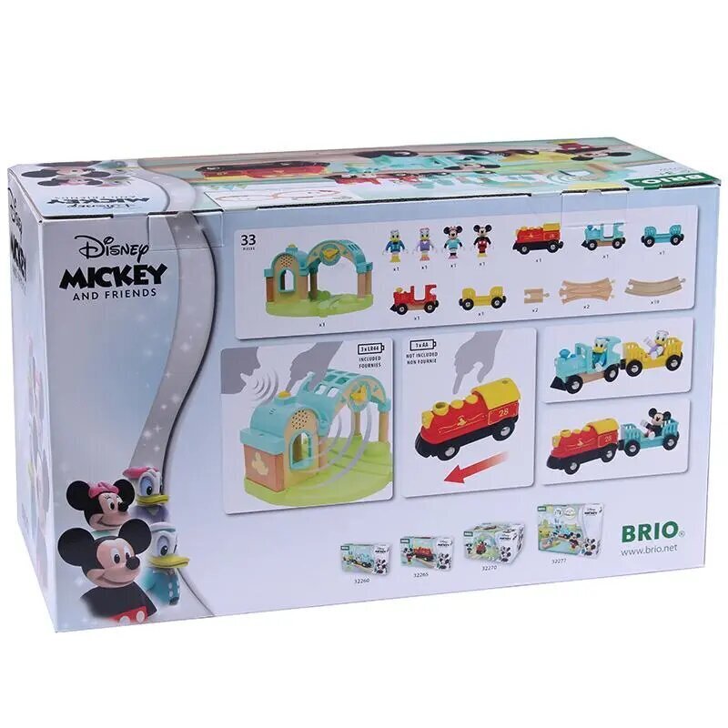 Koka vilciena trase ar piederumiem Brio World Micky цена и информация | Rotaļlietas zēniem | 220.lv