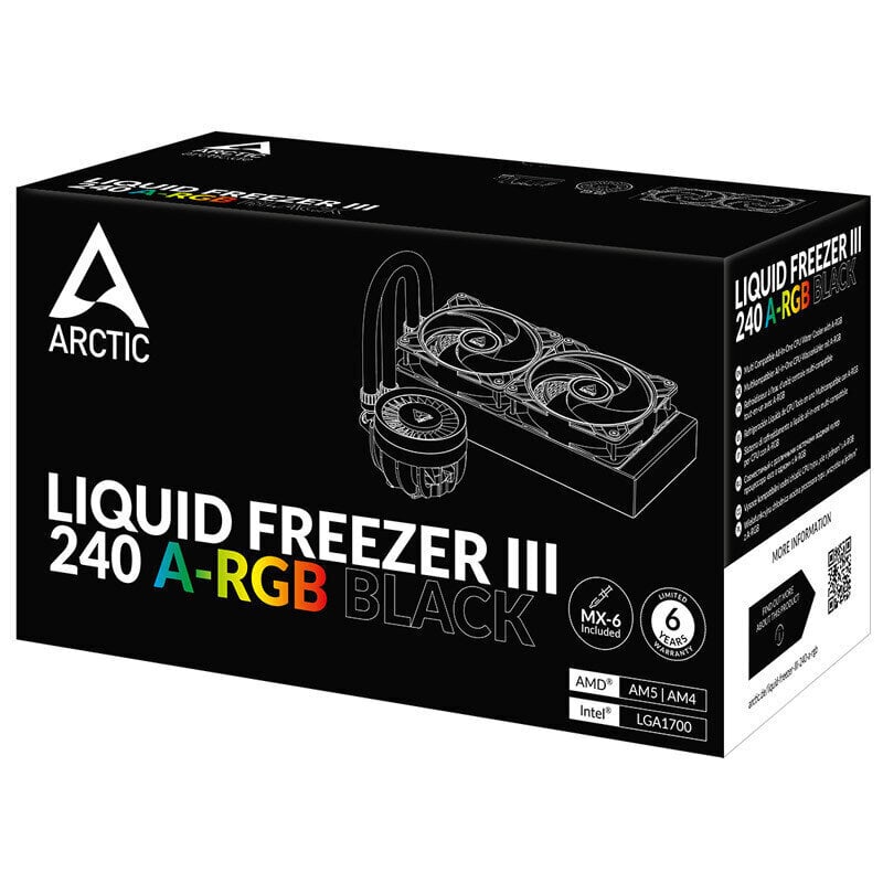 Arctic Liquid Freezer III 240 A-RGB Black ACFRE00142A cena un informācija | Procesora dzesētāji | 220.lv