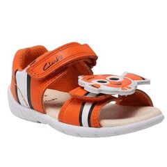 Sandales zēniem Clarks 26158395 7 090, oranža cena un informācija | Bērnu sandales | 220.lv