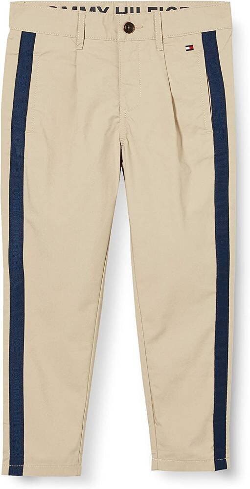 Bikses zēniem Plated Tape Chino Tommy Hilfiger KB0KB05594 RBV, bēšs cena un informācija | Bikses zēniem | 220.lv