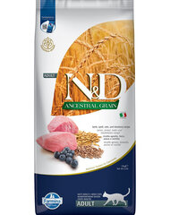 Farmina N&D Ancestral сухой корм для кошек с бараниной, пшеницей, овсом и черникой, 10 кг цена и информация | Сухой корм для кошек | 220.lv
