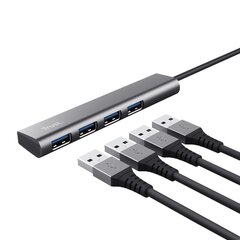 USB Centrmezgls Trust Halyx 4 Port USB 3.2 Gen1 Hub цена и информация | Адаптеры и USB разветвители | 220.lv