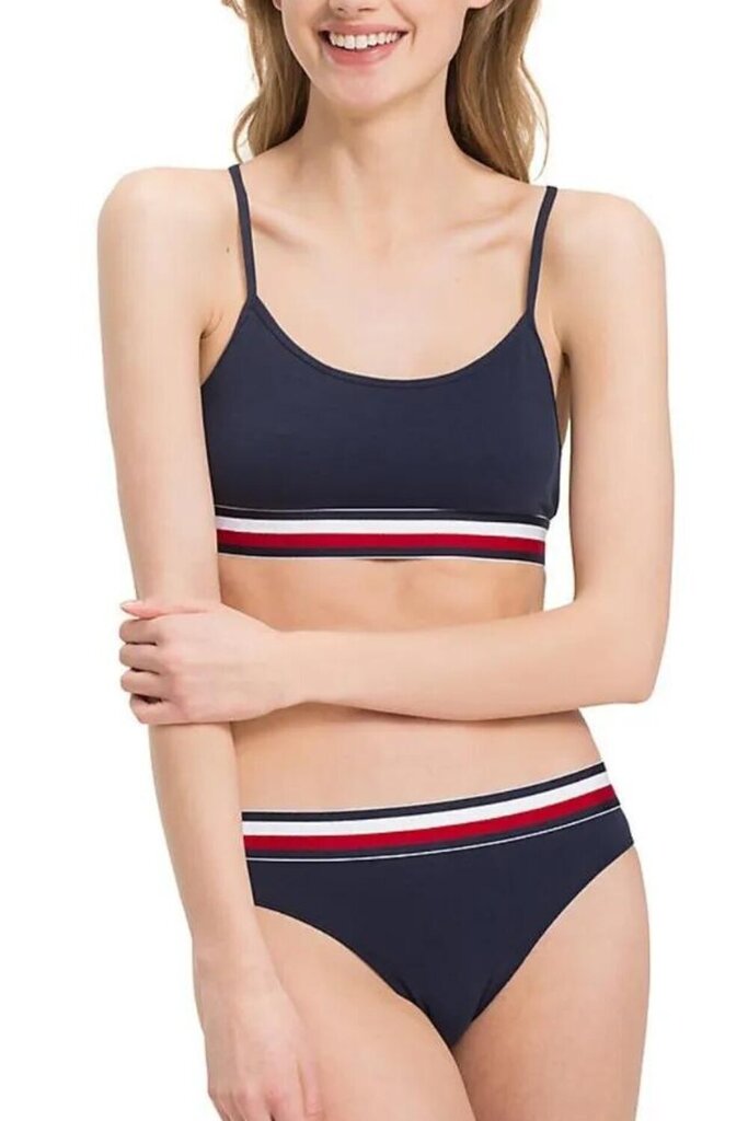 Tommy Hilfiger sporta krūšturis sievietēm Bralette UW0UW00425, zils cena un informācija | Krūšturi | 220.lv