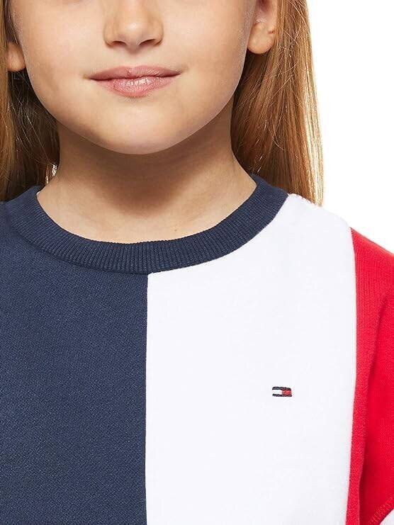 Tommy Hilfiger meiteņu džemperis 1985 Colorblock Crew KG0KG04956, dažādas krāsas cena un informācija | Jakas, džemperi, žaketes, vestes meitenēm | 220.lv