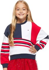 Tommy Hilfiger meiteņu džemperis 1985 Colorblock Crew KG0KG04956, dažādas krāsas cena un informācija | Jakas, džemperi, žaketes, vestes meitenēm | 220.lv