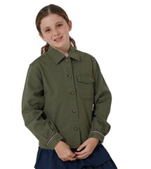 T-krekls meitenēm Tommy Hilfiger Cargo KG0KG05997, zaļš цена и информация | Рубашки для девочек | 220.lv