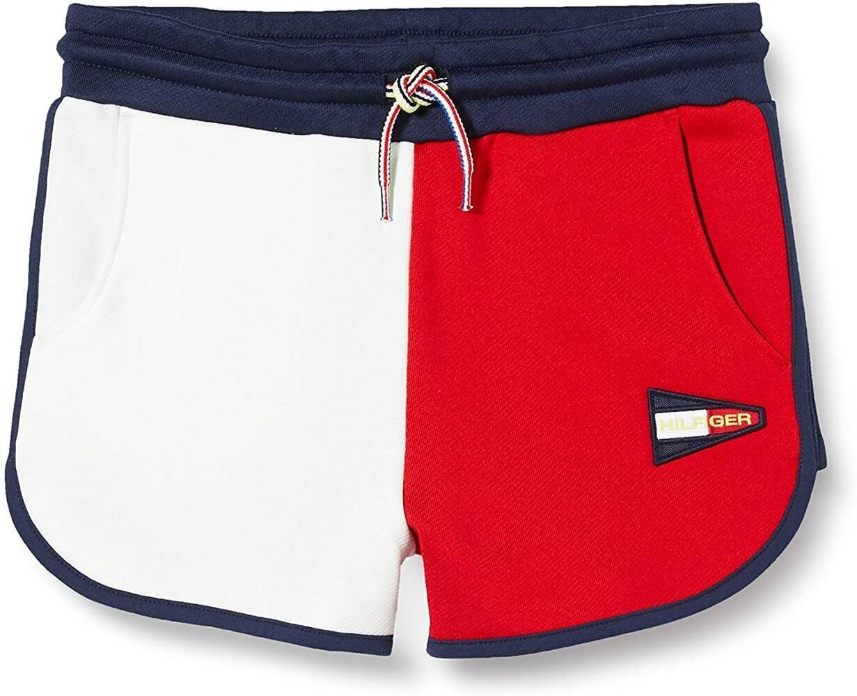 Šorti meitenēm Tommy Hilfiger XG0XG00540 C87, sarkani cena un informācija | Šorti meitenēm | 220.lv