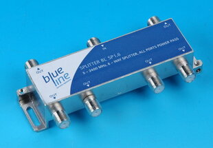 Разветвитель Blue Line 1/6 BL SP 1.6 5-2400 МГц цена и информация | Антенны и принадлежности | 220.lv