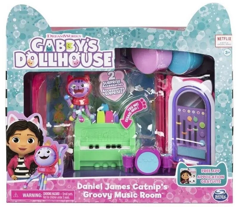Spin Master Gabbys Dollhouse: Daniel James Catnip Groovy mūzikas istaba - mūzikas Deluxe klases numurs (6065830) цена и информация | Rotaļlietas meitenēm | 220.lv