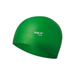 Peldcepure Nils Aqua NQC Solid Color, zaļa cena un informācija | Peldcepures | 220.lv