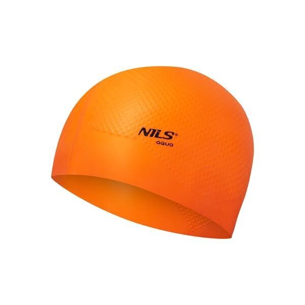 Peldcepure Nils Aqua NQC Solid Color, oranža cena un informācija | Peldcepures | 220.lv