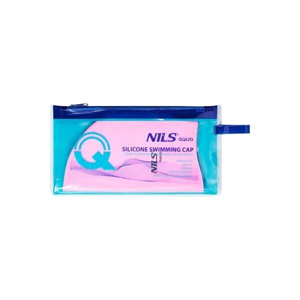 Peldcepure Nils Aqua NQC Solid Color, rozā cena un informācija | Peldcepures | 220.lv