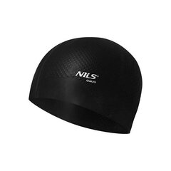 Peldcepure Nils Aqua NQC Solid Color, melna cena un informācija | Peldcepures | 220.lv