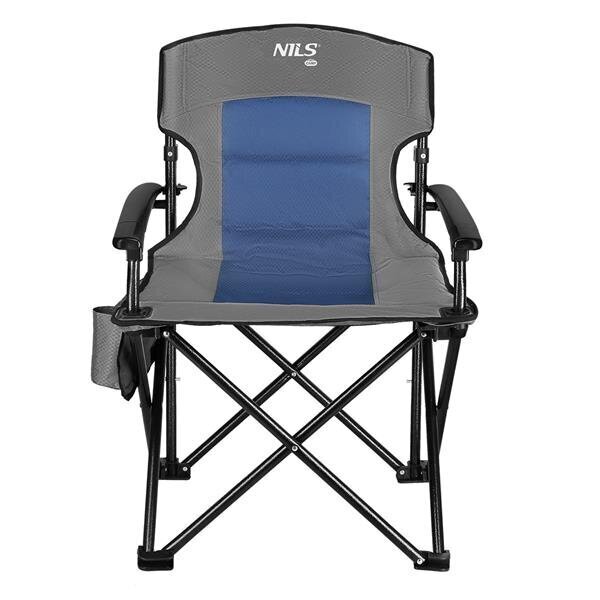 Kempinga krēsls Nils Camp NC3075, 91x17cm, pelēks/zils цена и информация |  Tūrisma mēbeles | 220.lv