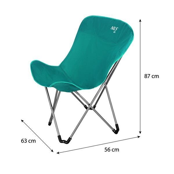 Kempinga krēsls Nils Camp NC3051, 63x74 cm, zaļš cena un informācija |  Tūrisma mēbeles | 220.lv