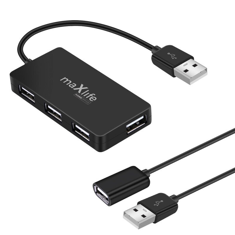 Maxlife 4-Port цена и информация | Adapteri un USB centrmezgli | 220.lv