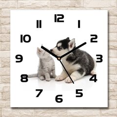 Stikla Pulkstenis suns un kaķis цена и информация | Часы | 220.lv