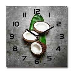 Stikla Pulkstenis Puse kokosriekstu cena un informācija | Pulksteņi | 220.lv