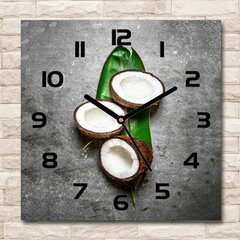 Stikla Pulkstenis Puse kokosriekstu cena un informācija | Pulksteņi | 220.lv