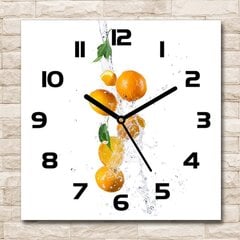 Stikla Pulkstenis Apelsīni un ūdens cena un informācija | Pulksteņi | 220.lv
