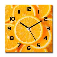 Stikla Pulkstenis Apelsīnu šķēles cena un informācija | Pulksteņi | 220.lv
