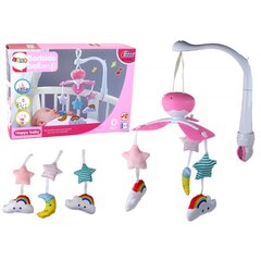 Bērnu gultiņas karuselis Sky Sound Lean Toys, rozā цена и информация | Игрушки для малышей | 220.lv