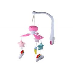 Bērnu gultiņas karuselis Sky Sound Lean Toys, rozā cena un informācija | Rotaļlietas zīdaiņiem | 220.lv