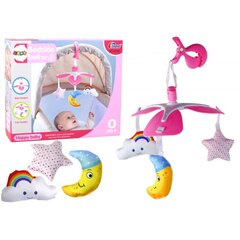 Bērnu gultiņas karuselis Sky Clip Lean Toys, rozā цена и информация | Игрушки для малышей | 220.lv