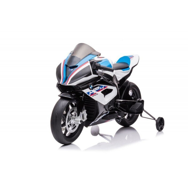 Ar baterijām darbināms bērnu motocikls Lean Toys BMW HP4 Race JT5001, balts цена и информация | Bērnu elektroauto | 220.lv