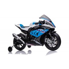 Ar akumulatoru darbināms bērnu motocikls Lean Toys BMW HP4 Race JT5001, zils cena un informācija | Bērnu elektroauto | 220.lv