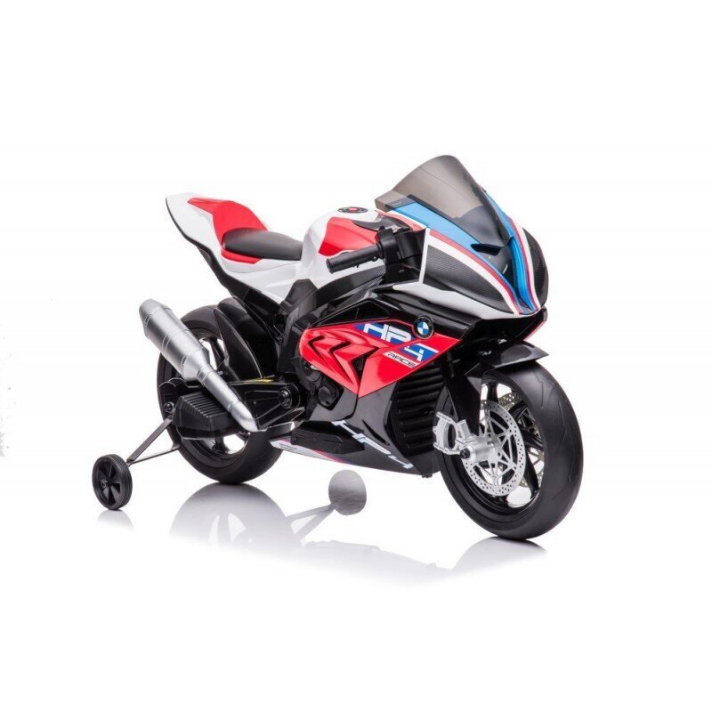 Ar baterijām darbināms bērnu motocikls Lean Toys BMW HP4 Race JT5001, sarkans cena un informācija | Bērnu elektroauto | 220.lv