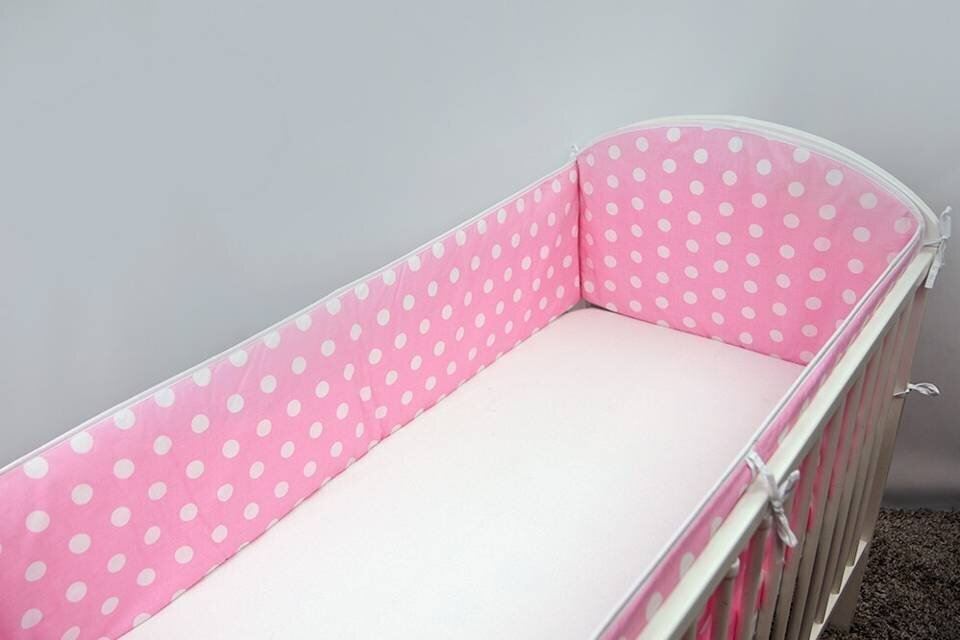 Bērnu gultiņas aizsargs, 360 cm, rozā krāsā цена и информация | Bērnu drošības preces | 220.lv