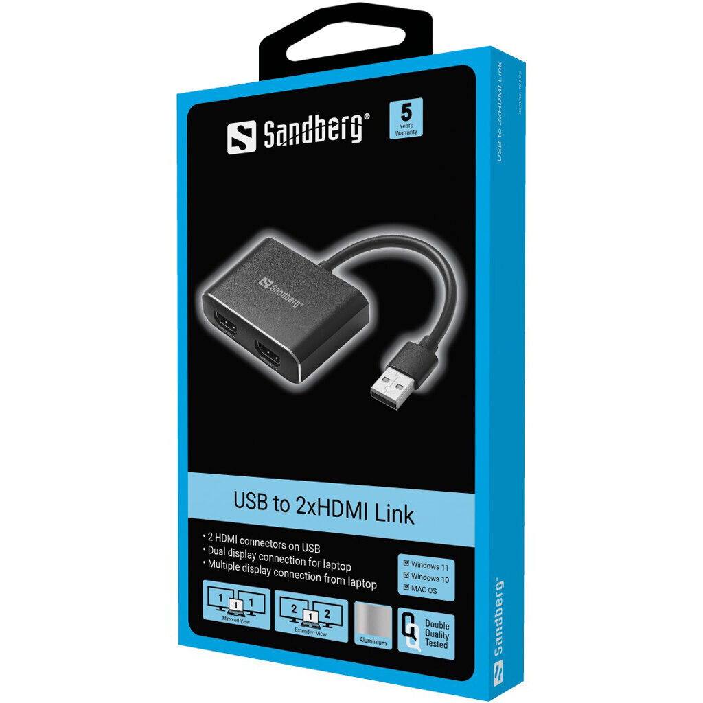 Sandberg 134-35 cena un informācija | Adapteri un USB centrmezgli | 220.lv