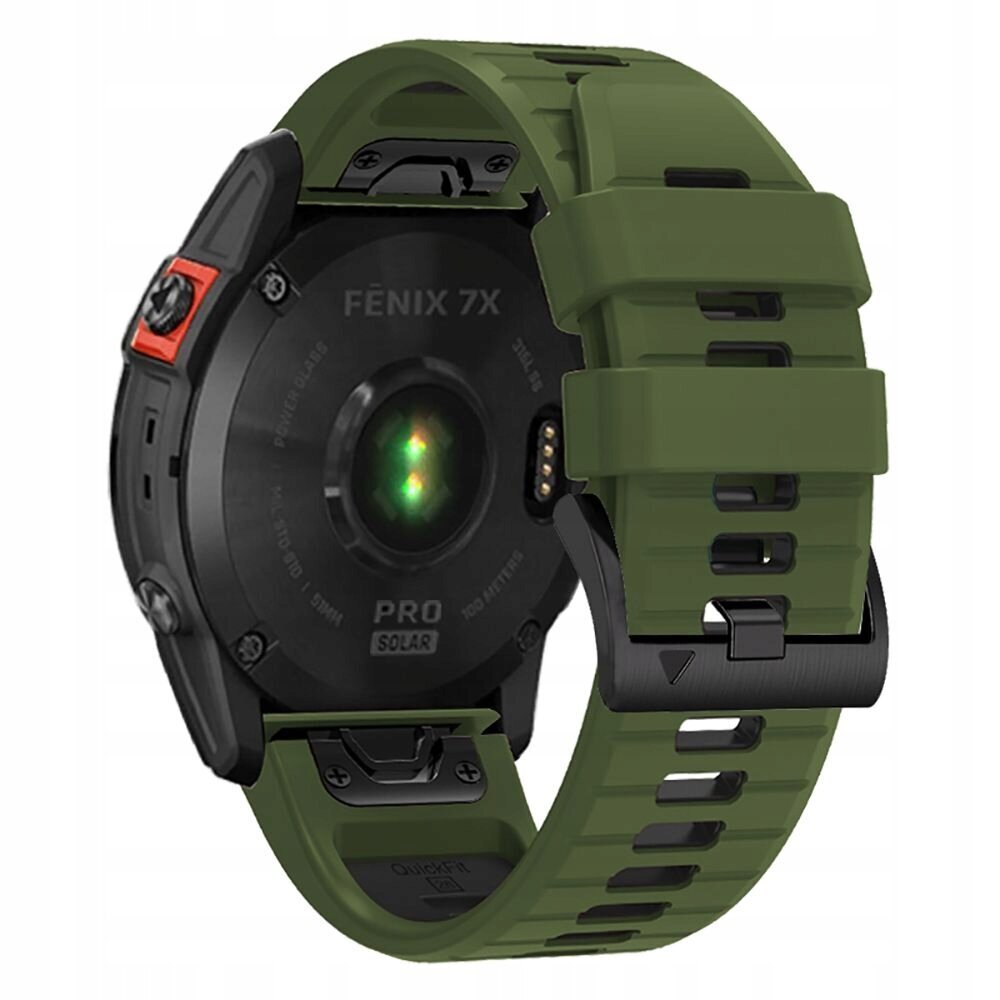 Tech-Protect Garmin Fenix 7X / 6X Pro / 6X / 5X Plus / 3HR / 5X / 3 zaļš cena un informācija | Viedpulksteņu un viedo aproču aksesuāri | 220.lv