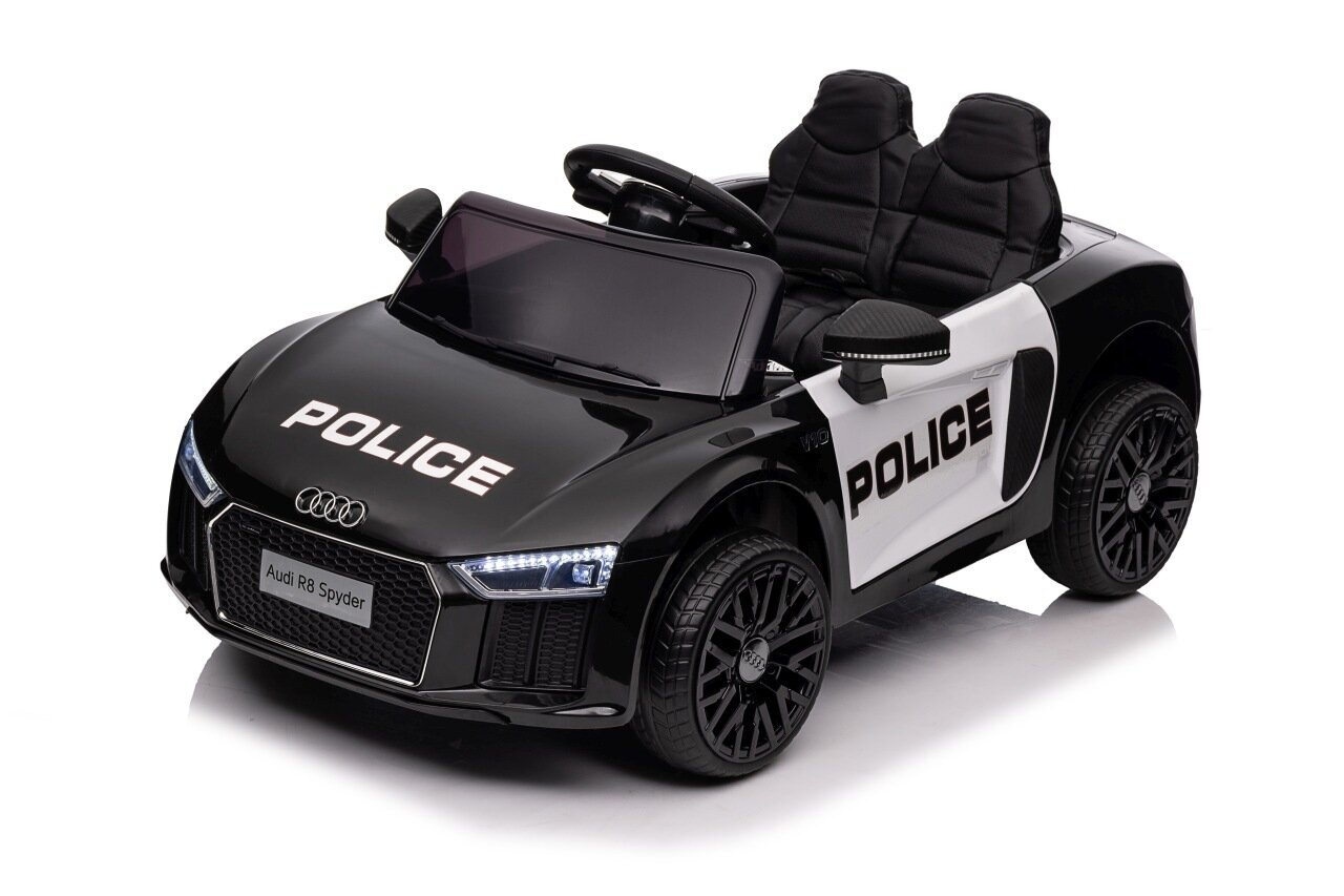 Elektriskais sporta auto bērniem Audi R8 spyder, melns cena un informācija | Bērnu elektroauto | 220.lv