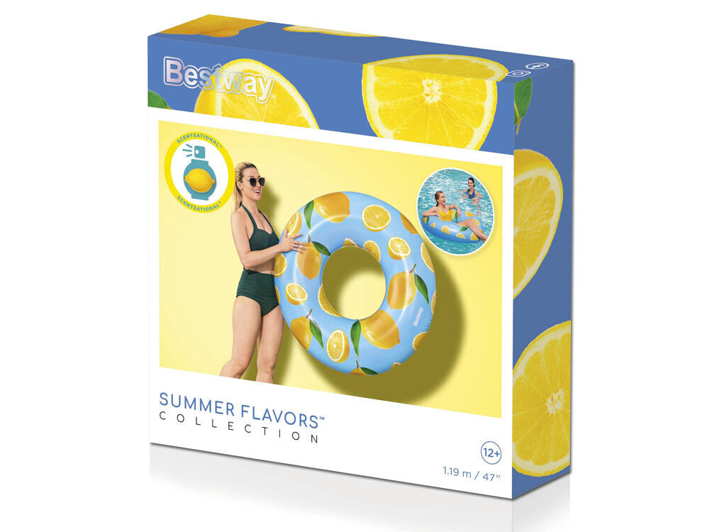 Liels piepūšams ritenis Bestway Summer Flavors, 119 cm cena un informācija | Piepūšamās rotaļlietas un pludmales preces | 220.lv
