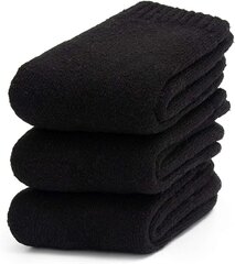 Мужские шерстяные носки Yoicy, 3 пары, черные, размер 38-46 EU цена и информация | Мужские носки | 220.lv