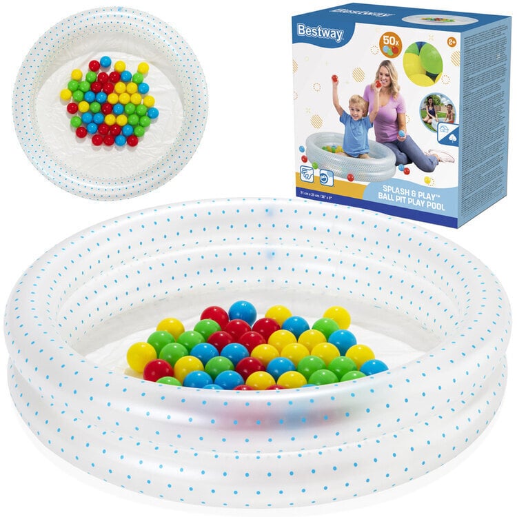 Piepūšamais baseins ar bumbiņām Bestway, zils цена и информация | Rotaļlietas zīdaiņiem | 220.lv