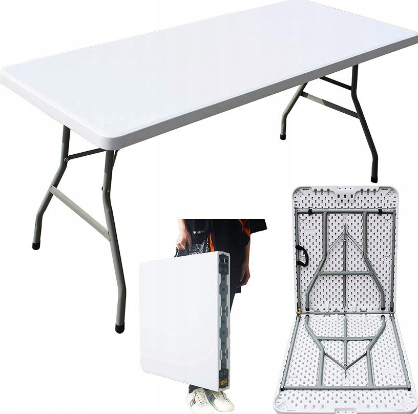 Saliekamais galds Ad Accessories, balts cena un informācija | Dārza galdi | 220.lv