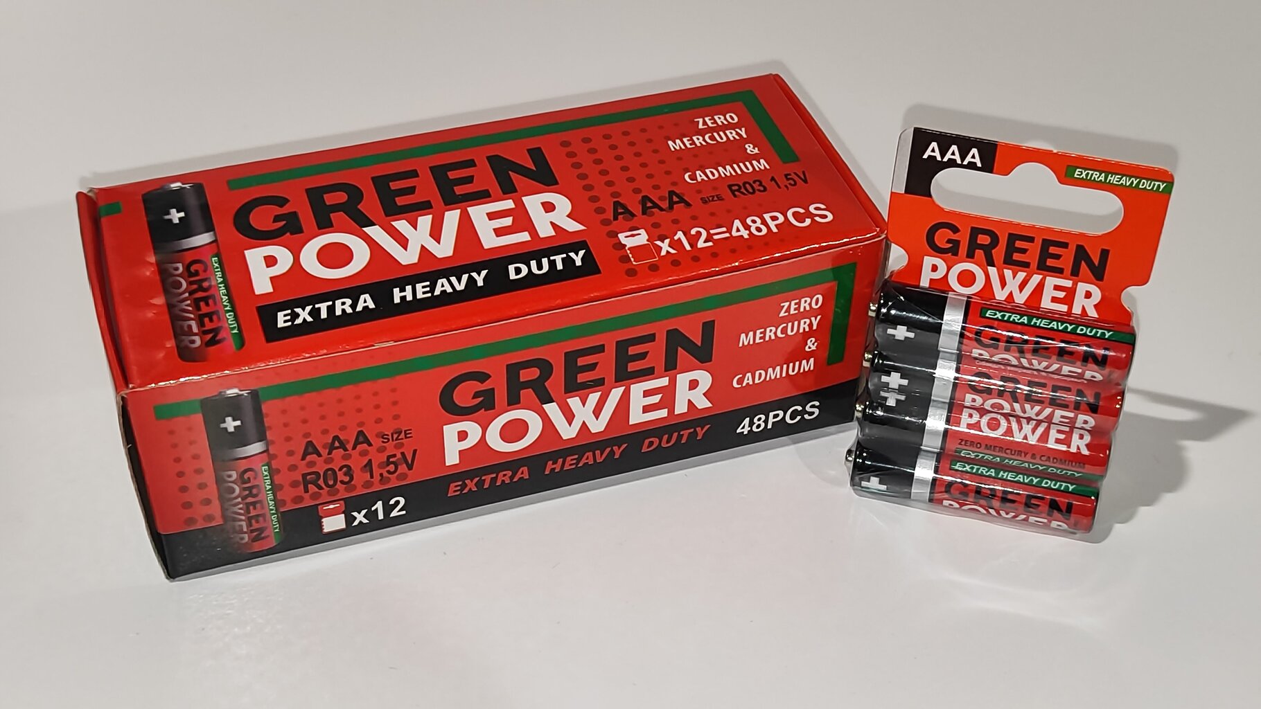Baterijas Green Power R03 AAA 1.5V 48 gab. cena un informācija | Baterijas | 220.lv
