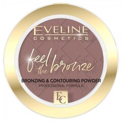 Kompaktais pūderis Eveline Cosmetics Feel the Bronze, 02 Chocolate Cake, 4 g cena un informācija | Grima bāzes, tonālie krēmi, pūderi | 220.lv
