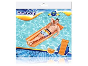 Piepūšamais matracis Bestway Beach Deluxe, 183 x 76 cm, oranžs cena un informācija | Piepūšamās rotaļlietas un pludmales preces | 220.lv