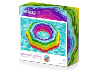 Надувной круг для плавания Bestway разноцветный цветок, 115 см цена и информация | Игрушки для песка, воды, пляжа | 220.lv